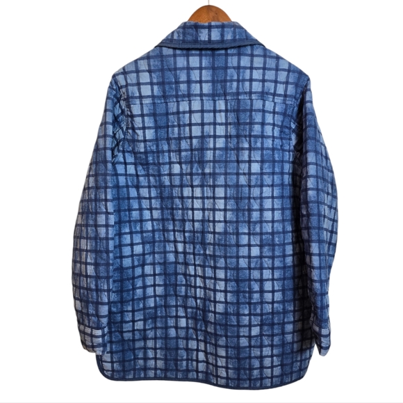🔴 Time N Tru Plaid Blue Checkered Jacket Lightly Quilted XL 16 to 18 Essential - Picture 3 of 15